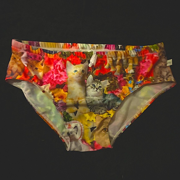 Hand made men’s kitty cat swim brief XXL - Picture 1 of 5